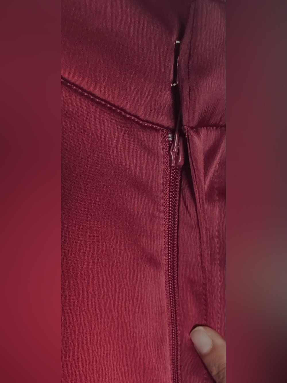 Wayf Women Red Two Pieces Set Pants Wide Leg Tailored Trousers Satin Wrap Top, S - Picture 15 of 15